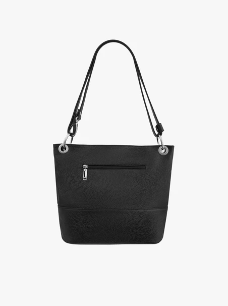Schwarze Handtasche mit Quaste