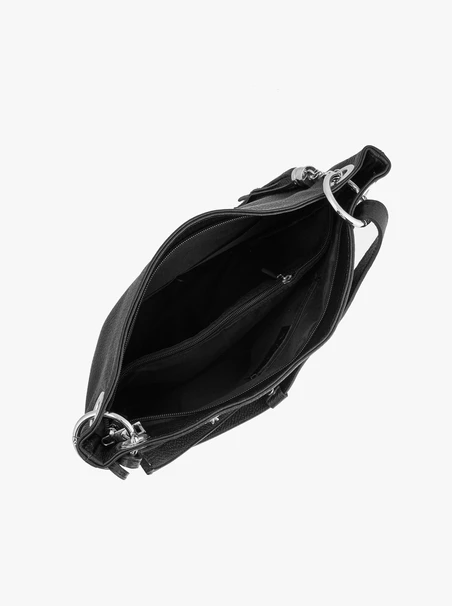 Schwarze Handtasche mit Quaste