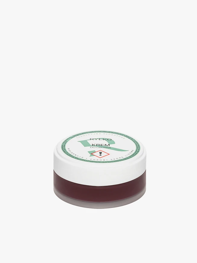 Burgundy shoe cream