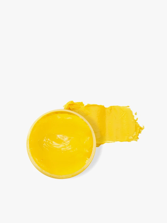 Gelbe Schuhcreme