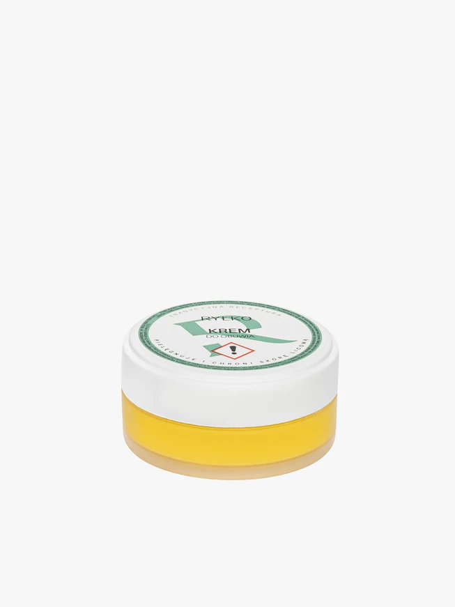 Gelbe Schuhcreme