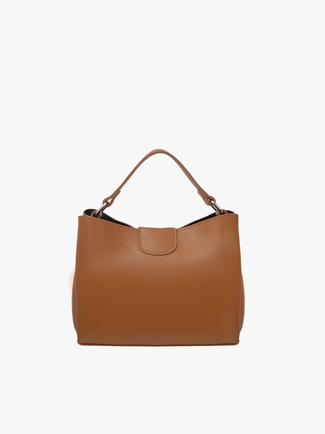 Handtasche in kombinierten Materialien