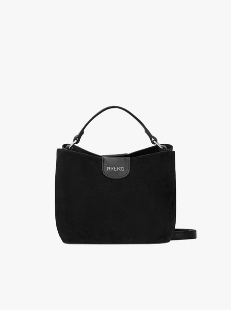 Handtasche in kombinierten Materialien