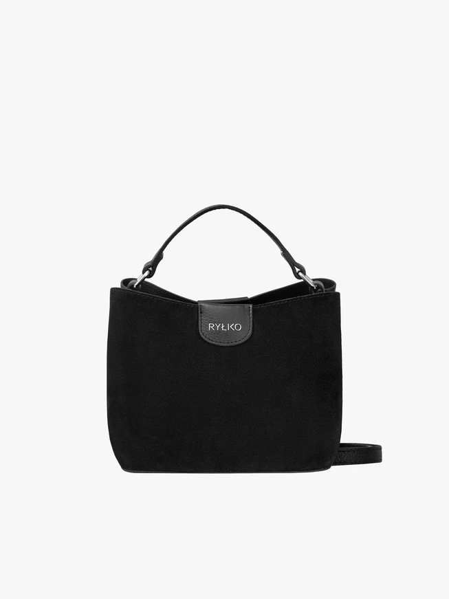 Handtasche in kombinierten Materialien