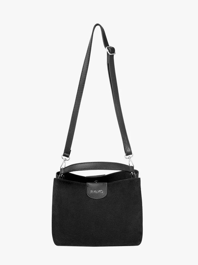 Handtasche in kombinierten Materialien