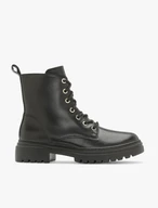 Schwarze Baggy Boots mit klobiger Sohle