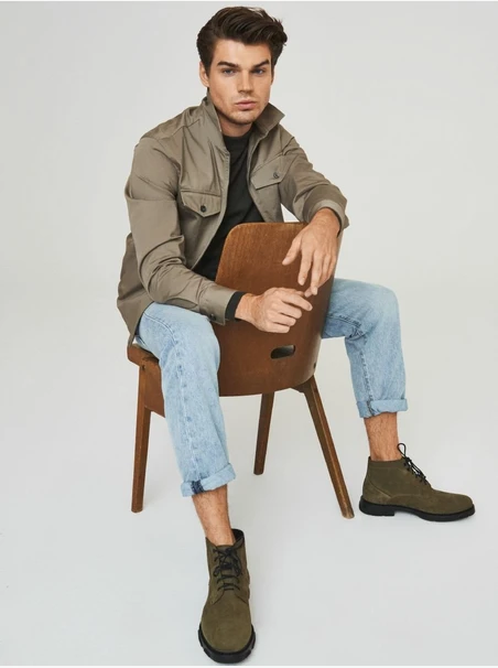 Olive Freizeitstiefel für Männer