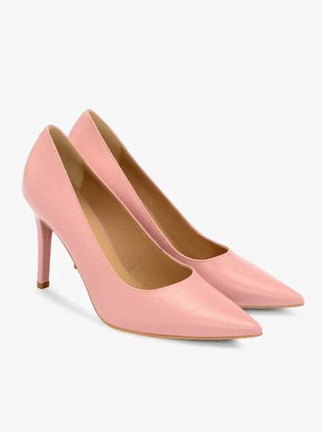 Pink high-stiletto pumps