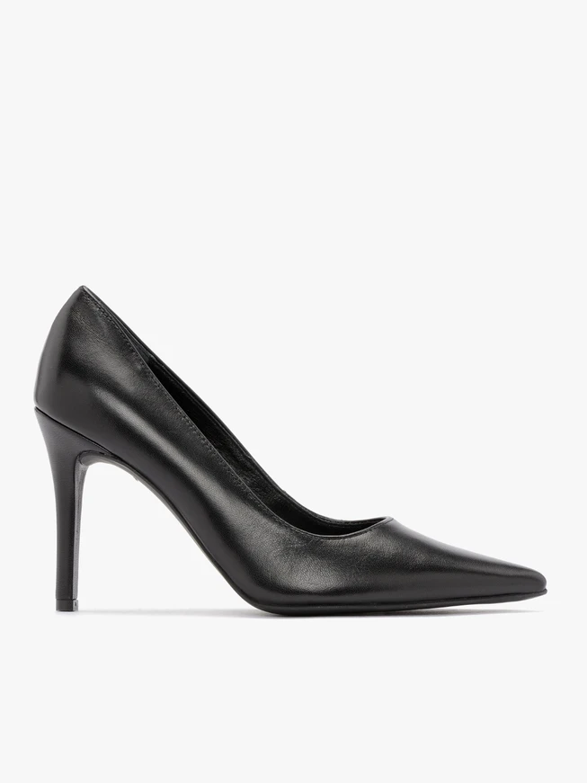 Schwarze hohe Stiletto-Pumps