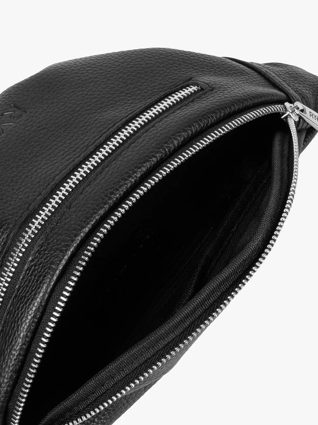 Schwarze Nierentasche - Crossbody