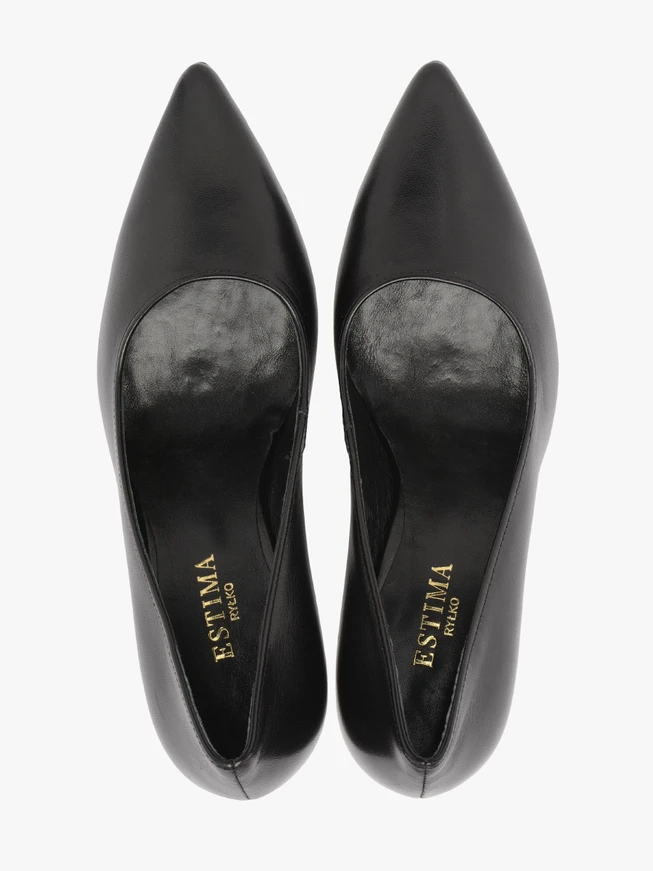 Schwarze hohe Stiletto-Pumps