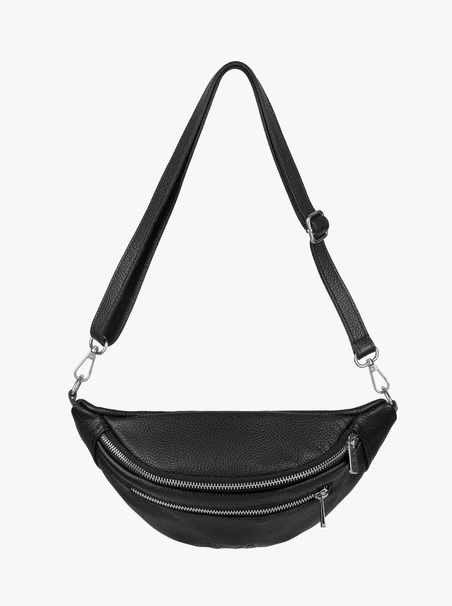 Schwarze Nierentasche - Crossbody