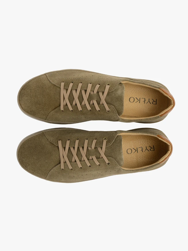 Olivefarbene Herrenhalbschuhe