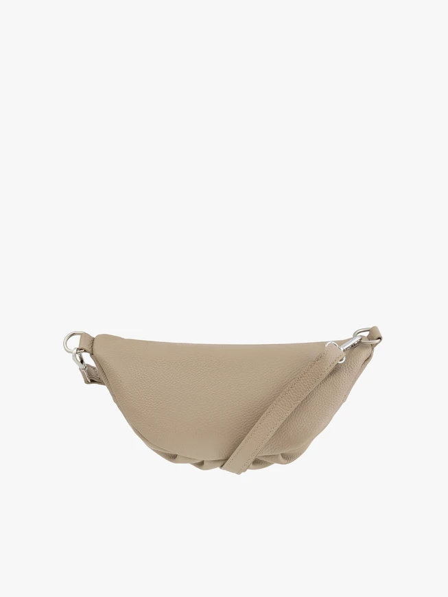 Dunkelbeige Nierentasche - Crossbody