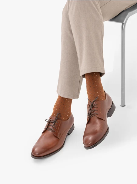 Ginger men’s socks with dots
