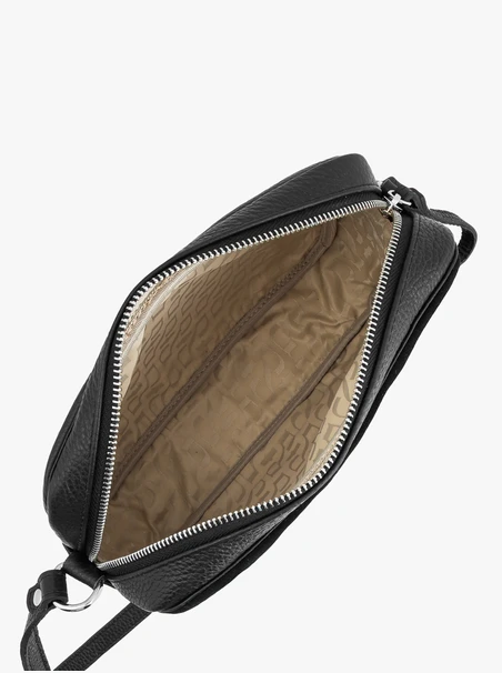 Schwarze Handtasche mit verstellbarem Riemen