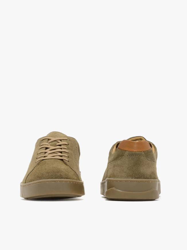 Olivefarbene Herrenhalbschuhe