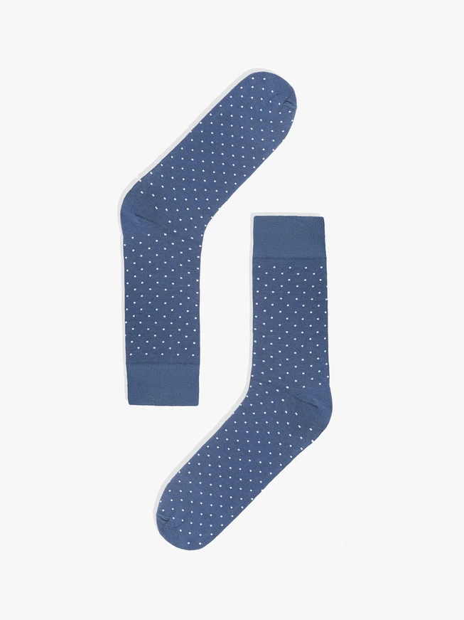 Navy men’s socks with white dots