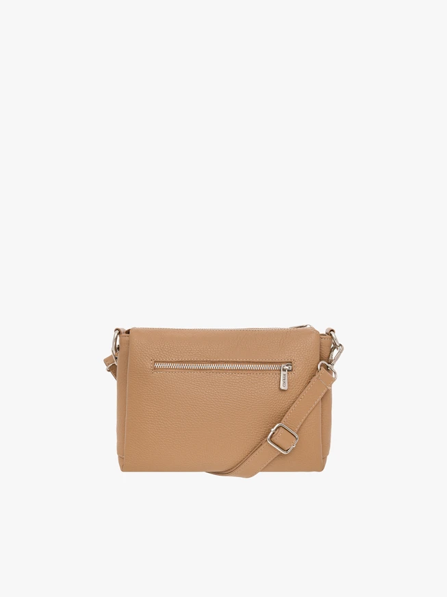 Beige handbag with adjustable strap