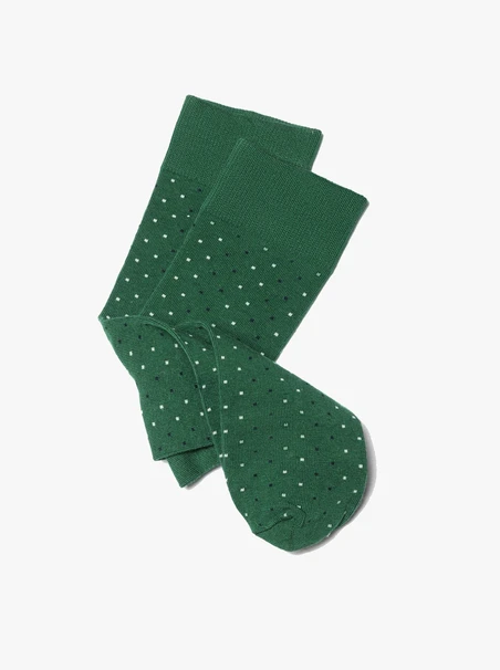 Grüne gepunktete Herrensocken