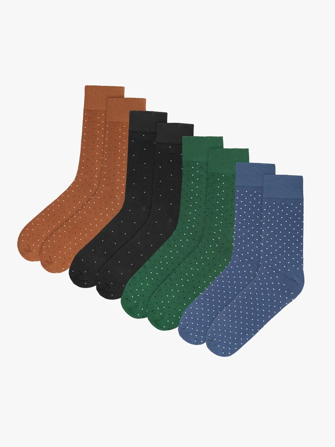 Grüne gepunktete Herrensocken