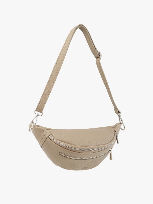 Dunkelbeige Nierentasche - Crossbody