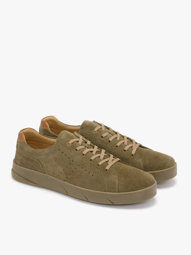 Olivefarbene Herrenhalbschuhe