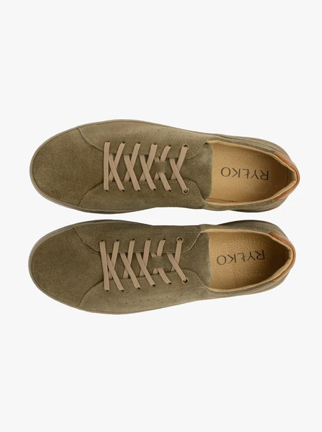 Olivefarbene Herrenhalbschuhe
