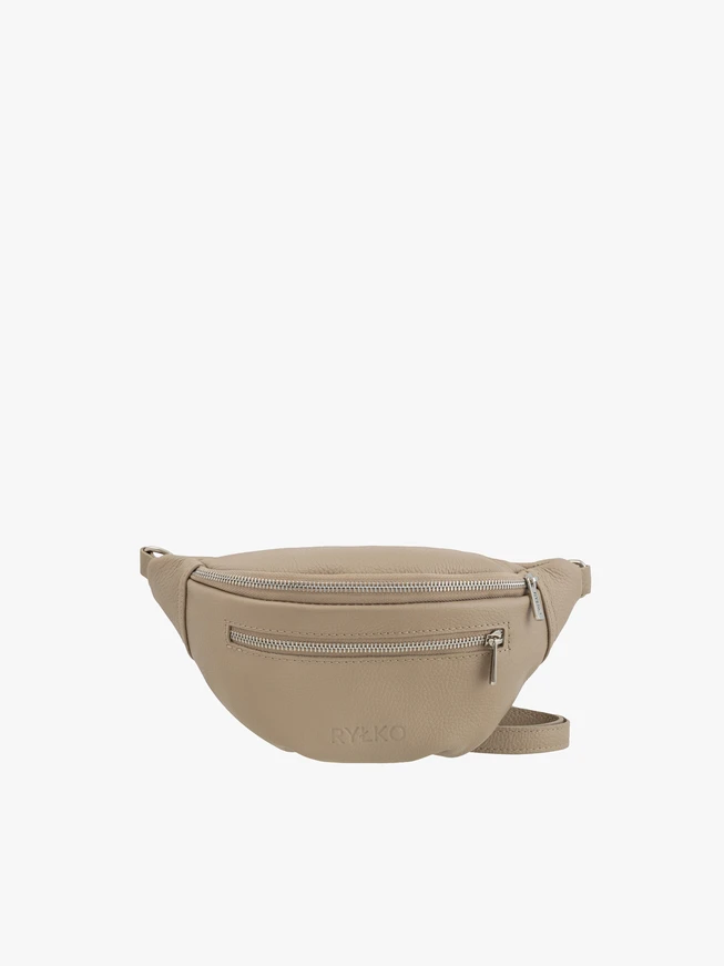 Dunkelbeige Nierentasche - Crossbody