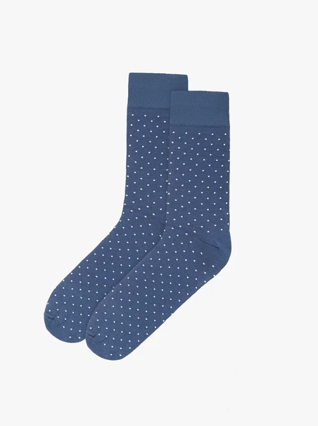 Navy men’s socks with white dots