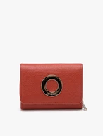 Rote Damenbrieftasche mit silbernen Verzierungen