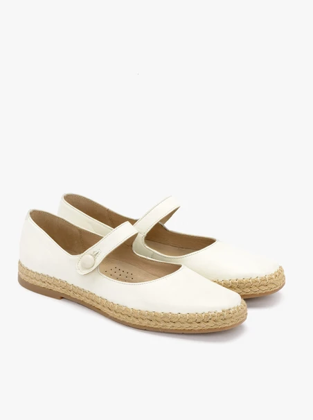 Kremowe espadryle damskie