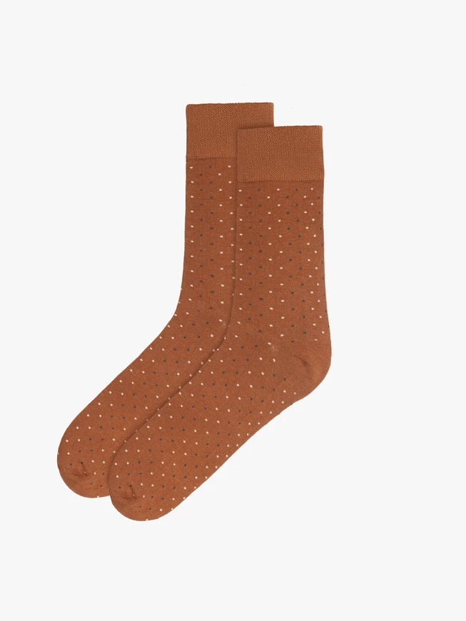Ginger men’s socks with dots