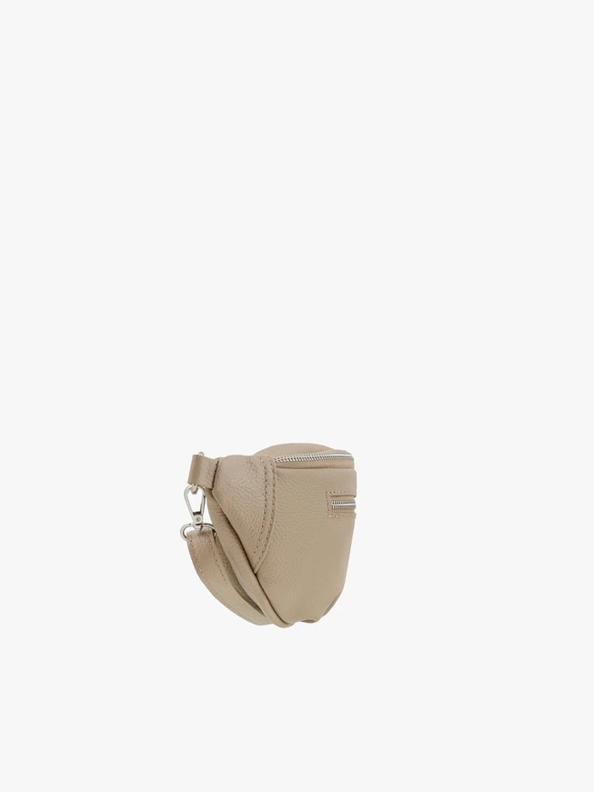 Dunkelbeige Nierentasche - Crossbody