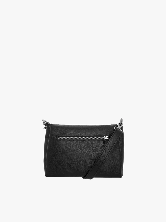 Schwarze Handtasche mit verstellbarem Riemen