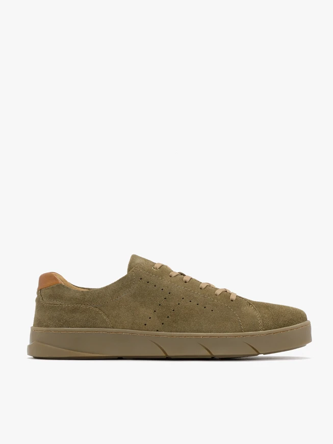Olivefarbene Herrenhalbschuhe