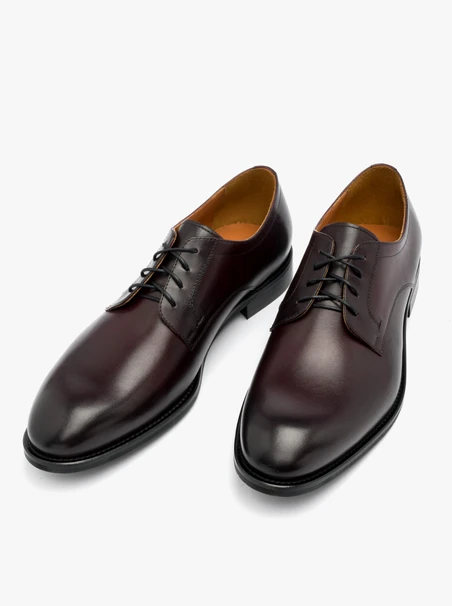 Burgunderfarbene Halbschuhe für Männer
