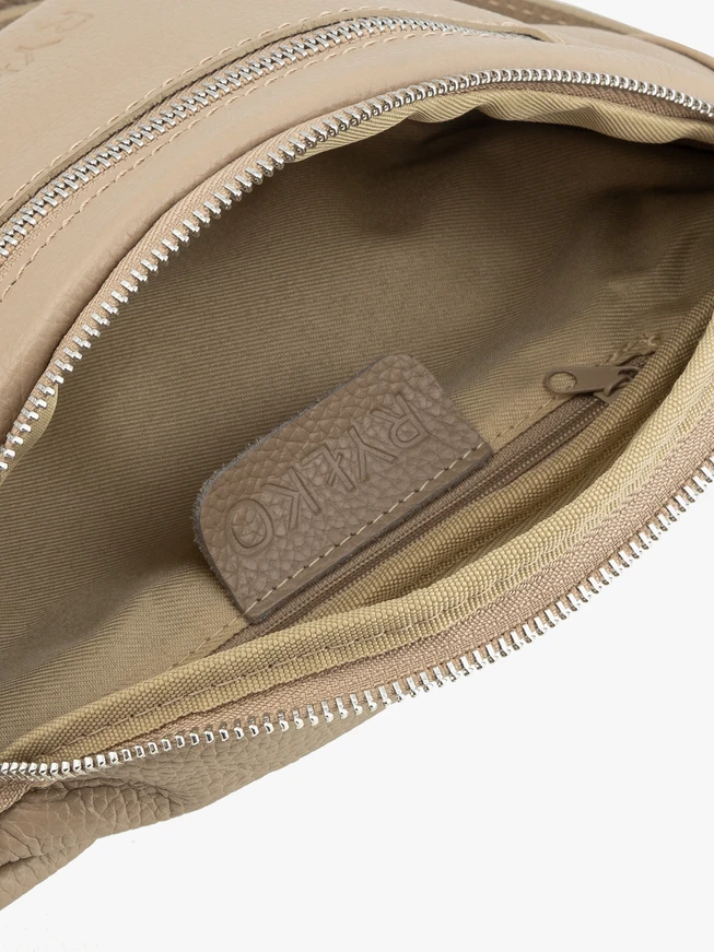 Dunkelbeige Nierentasche - Crossbody