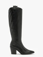 Schwarze Stiefel mit hohem Absatz