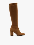 Hellbraune Stiefel mit elastischem Schaft