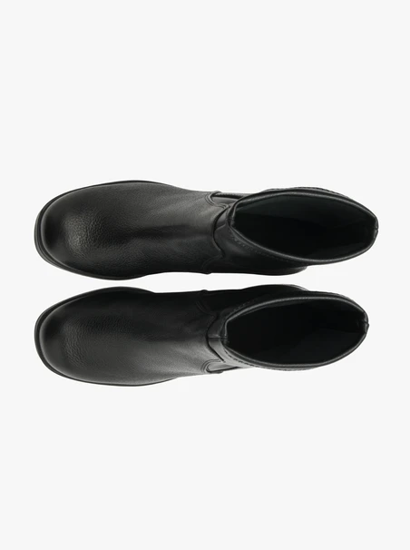 Schwarze Stiefel mit elastischem Schaft