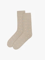 Beigefarbene Socken mit Tupfen für Männer