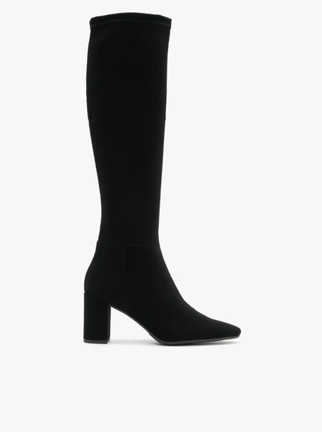 Schwarze Stiefel mit elastischem Schaft