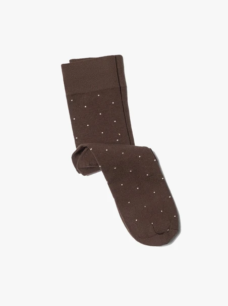 Braune gepunktete Herrensocken