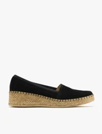 Schwarze Plateau-Espadrilles