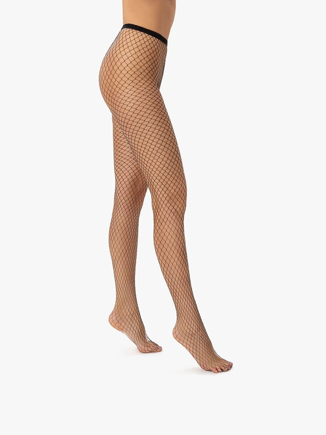 Black fishnet tights