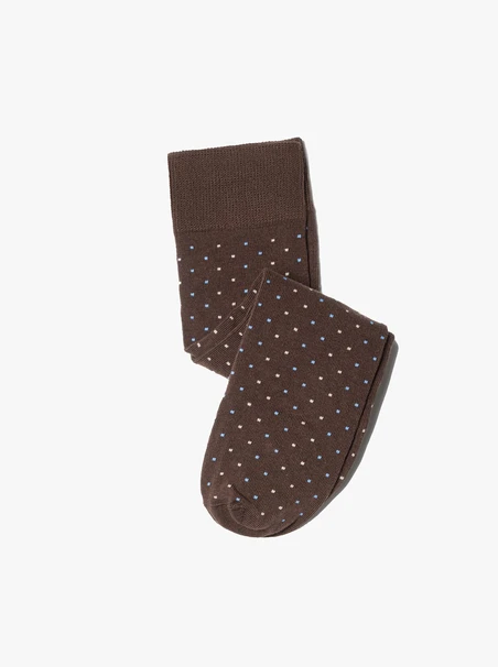 Braune gepunktete Herrensocken