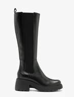 Schwarze Stiefel mit Gummizug