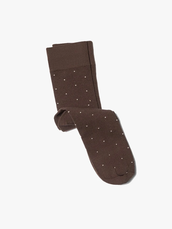 Braune gepunktete Herrensocken