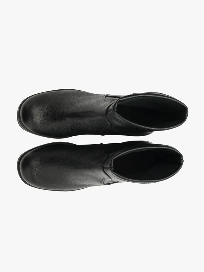 Schwarze Stiefel mit elastischem Schaft